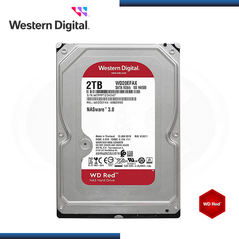 DISCO 2TB WD RED NASWARE SATA 6GB/S (PN:WD20EFAX)