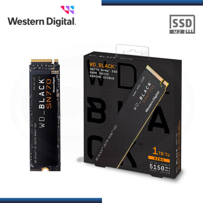 SSD 1TB WESTERN DIGITAL BLACK SN770 M.2 2280 NVMe PCIe GEN4 (PN:WDS100T3X0E-00B3N0)