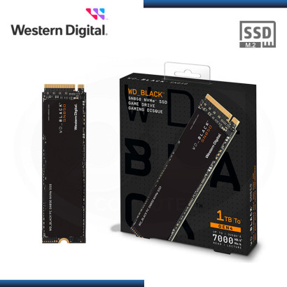 SSD 1TB WESTERN DIGITAL BLACK SN850 M.2 2280 NVMe GEN4 (PN:WDS100T1X0E-00AFY0)