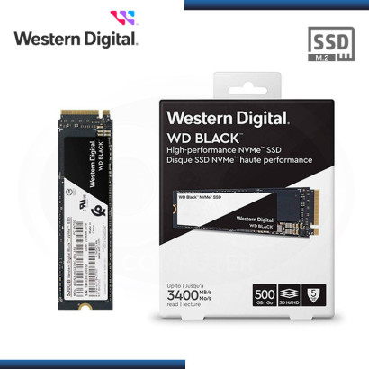 SSD 500GB WD BLACK  M.2 2280 NVMe PCIe Gen3 x4 (PN:WDS500G2X0C-00L350)