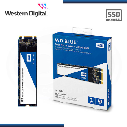 SSD 1TB 3D NAND 3D WD BLUE  M.2 2280 SATA (PN:WDS100T2B0B)