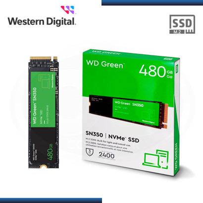 SSD 480GB WD GREEN SN350 M.2 2280 NVMe PCIe (PN:WDS480G2G0C-00AJM0)