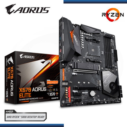 PLACA AORUS X570 ELITE AMD RYZEN DDR4 AM4 PCIe 4.0 RGB 2.0