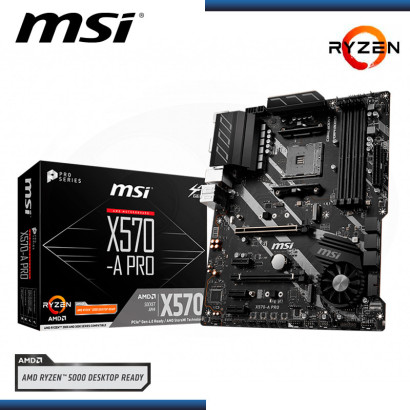 PLACA MSI X570-A PRO AMD RYZEN DDR4 AM4 PCIe 4.0 (PN:911-7C37-023)