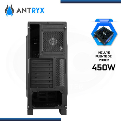 CASE ANTRYX E250 PLUS XTREME CON FUENTE 450W USB 3.0/USB 2.0 (PN:AC-XE250PKN-450CP)