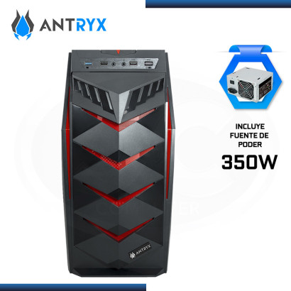 CASE ANTRYX ELEGANT 650 CON FUENTE 350W USB 3.0/USB 2.0 (PN:AC-E650-350CP)