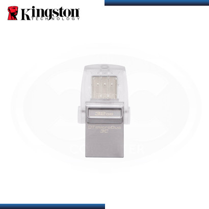 MEMORIA USB 32GB KINGSTON DATATRAVELER MICRODUO 3C DUAL USB TIPO-A / USB TIPO-C V 3.0 (PN:DTDUO3C/32GB)