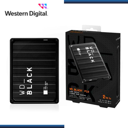 DISCO DURO 2TB EXTERNO WESTERN DIGITAL BLACK P10 GAME DRIVE USB 3.2 (PN:WDBA2W0020BBK-WESN)
