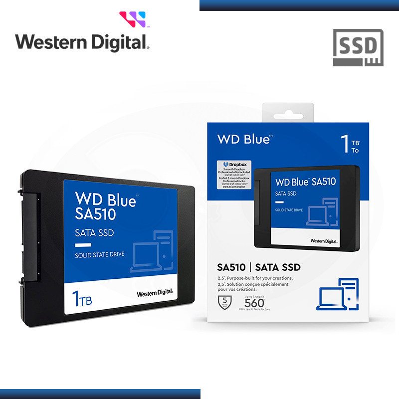 SSD 1TB WESTERN DIGITAL BLUE SA510 SATA 6GB/s 2.5" (PN:WDS100T3B0A)