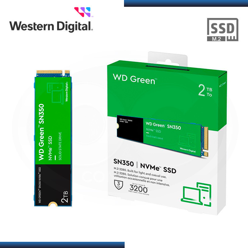 WD Green SN350 NVMe SSD WDS200T3G0C - SSD - 2 To - PCIe 3.0 x4