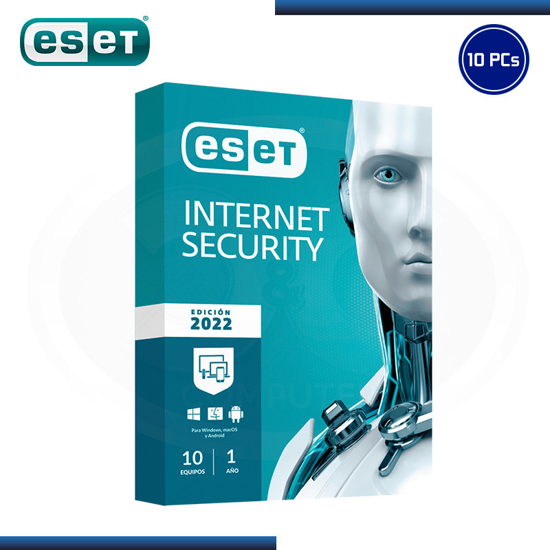 ESET INTERNET SECURITY 2022 10 PCs (PN:S11020184)