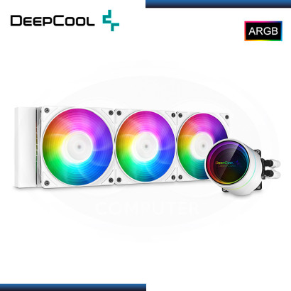 DEEPCOOL CASTLE 360EX ARGB WHITE REFRIGERACION LIQUIDO AMD/INTEL (PN:DP-GS-H12W-CSL360EX-AR-WH)