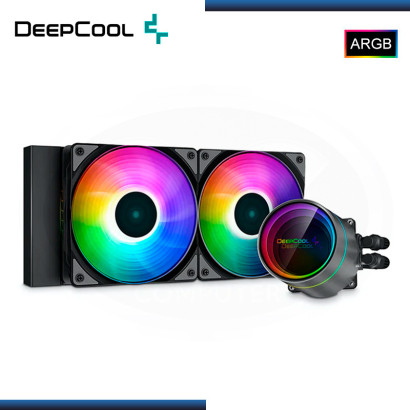 DEEPCOOL CASTLE 240EX ARGB BLACK REFRIGERACION LIQUIDO AMD/INTEL (PN:DP-GS-H12W-CSL240EX-AR)