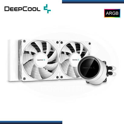 DEEPCOOL CASTLE 240EX ARGB WHITE REFRIGERACION LIQUIDO AMD/INTEL (PN:DP-GS-H12W-CSL240EX-AR-WH)