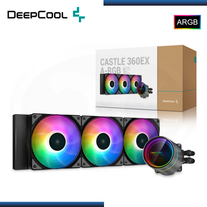 DEEPCOOL CASTLE 360EX ARGB BLACK REFRIGERACION LIQUIDO AMD/INTEL (PN:DP-GS-H12W-CSL360EX-AR)