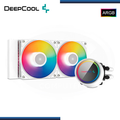 DEEPCOOL GAMMAXX L240 A-RGB WHITE REFRIGERACION LIQUIDO AMD/INTEL (PN:DP-H12CF-GL240-ARGB-WH)