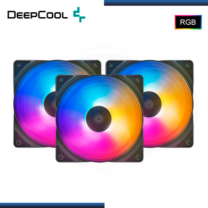 DEEPCOOL RF120 FS RGB 3 EN 1 120MM COOLER PARA CASE (PN:DP-FLED3-RF120FS-3PS)