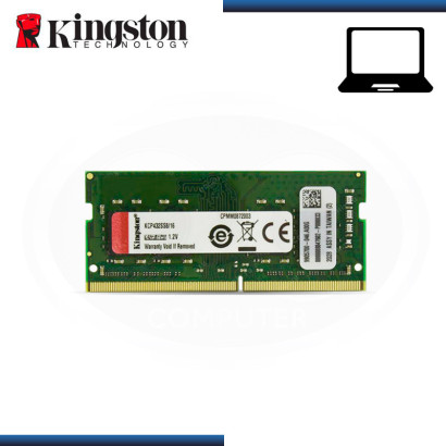 MEMORIA 16GB DDR4 KINGSTON KCP SODIMM BUS 3200MHZ (PN:KCP432SS8/16)
