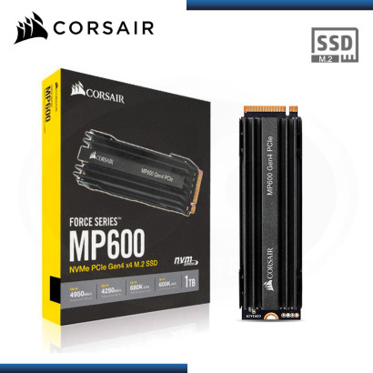 SSD 1TB CORSAIR FORCE SERIES MP600 NVME M.2 2280 PCIE GEN 4.0 (PN:CSSD-F1000GBMP600R2)