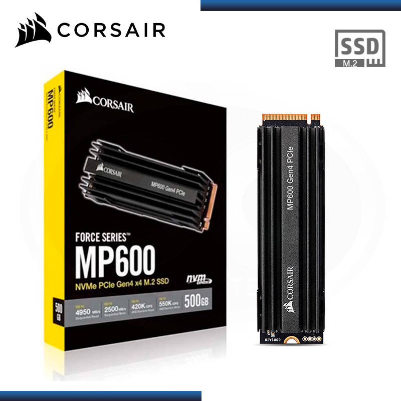 Paralizar Peregrinación Romper SSD 500GB CORSAIR FORCE SERIES MP600 NVME M.2 2280 PCIE GEN 4.0  (PN:CSSD-F500GBMP600R2)