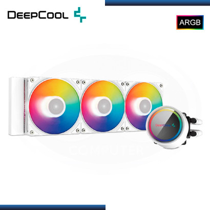 DEEPCOOL GAMMAXX L360 ARGB WHITE REFRIGERACION LIQUIDO AMD/INTEL (PN:DP-H12CF-GL360-ARGB-WH)