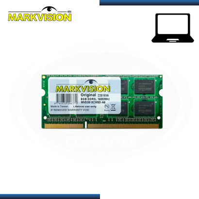 MEMORIA 8GB DDR3 SODIMM MARKVISION BUS 1600MHz