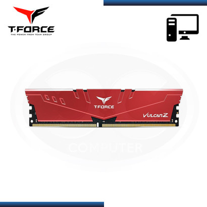 MEMORIA 8GB DDR4 T-FORCE VULCAN Z RED BUS 2666MHz (PN:TLZRD48G2666HC18H01)