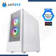 CASE ANTRYX RX 460 MESH WHITE ARGB SIN FUENTE VIDRIO TEMPLADO USB 3.0/USB 2.0 (PN:AC-RX460MW)