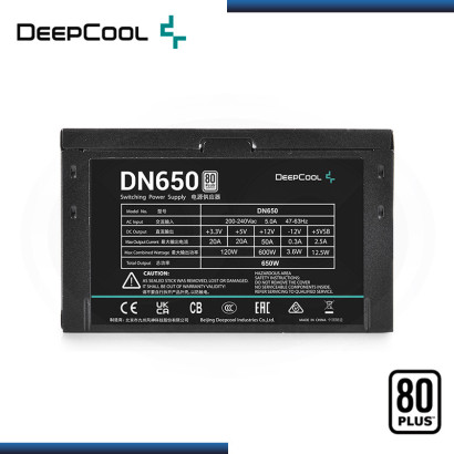FUENTE DEEPCOOL DN650 650W 80 PLUS WHITE (PN:DP-230EU-DN650)