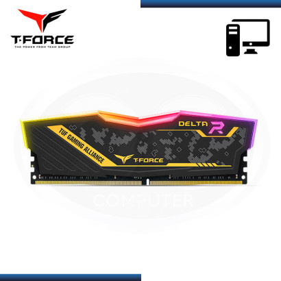 MEMORIA 8GB DDR4 T-FORCE DELTA TUF GAMING ALLIANCE RGB BLACK 3200MHz (PN:TF9D48G3200HC16F01)