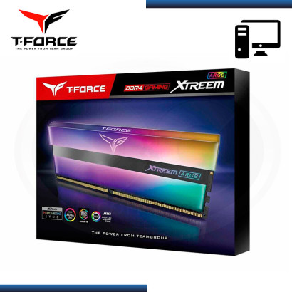 MEMORIA 16GB (2x8GB) DDR4 T-FORCE XTREEM ARGB BUS 4000MHZ (PN:TF10D48G4000HC18JBK)