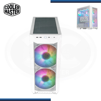 CASE COOLER MASTER HAF 500 WHITE ARGB SIN FUENTE VIDRIO TEMPLADO USB 3.2 (PN:H500-WGNN-S00)