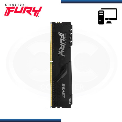 MEMORIA 8GB DDR4 KINGSTON FURY BEAST BLACK BUS 3600MHz (PN:KF436C17BB/8)