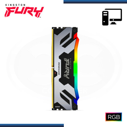 MEMORIA 16GB DDR5 KINGSTON FURY RENEGADE RGB BUS 6400MHz (PN:KF564C32RSA-16)