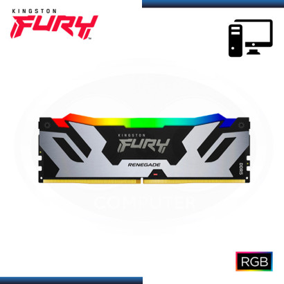 MEMORIA 16GB DDR5 KINGSTON FURY RENEGADE RGB BUS 6000MHz (PN:KF560C32RSA-16)