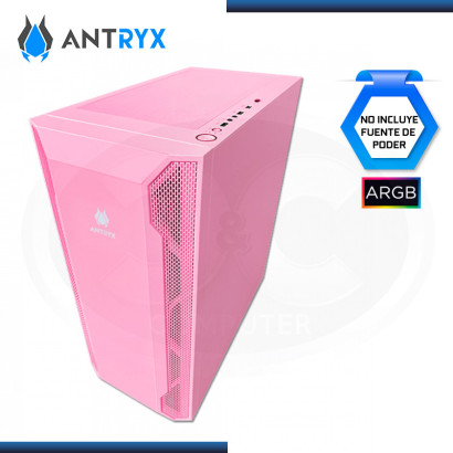 CASE ANTRYX RX 430 PINK ARGB SIN FUENTE VIDRIO TEMPLADO USB 3.0/USB 2.0 (PN:AC-RX430P-R1)