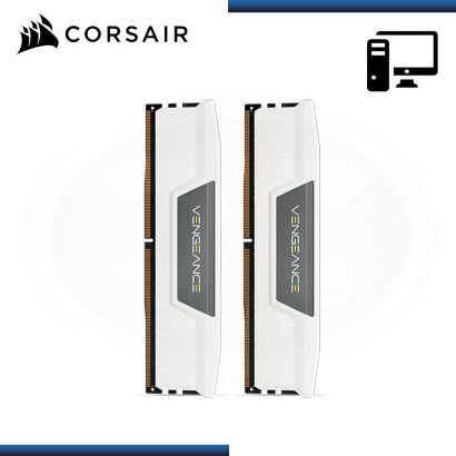 MEMORIA 32GB (2x16GB) DDR5 CORSAIR VENGEANCE WHITE BUS 5200MHz (PN:CMK32GX5M2B5200C40W)