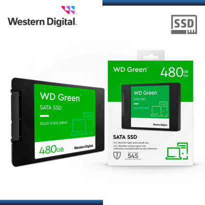 SSD 480GB WESTERN DIGITAL GREEN GO SATA 6GB/s 2.5" (PN:WDS480G3G0A)