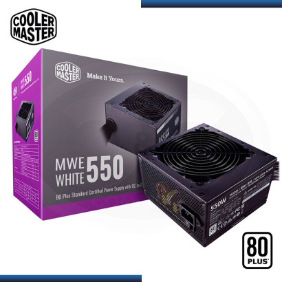 FUENTE COOLER MASTER MWE 550W V2 80 PLUS WHITE (PN:MPE-5501-ACABW-US)