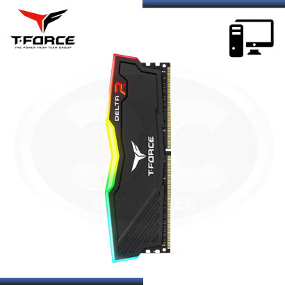MEMORIA 16GB DDR4 T-FORCE DELTA RGB BLAKC BUS 3200MHZ BLACK (PN:TF3D416G3200HC16F01)