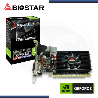 BIOSTAR GEFORCE GT710 2GB DDR3 64BITS (PN:VN7103THX6-TBCRL-BS2)