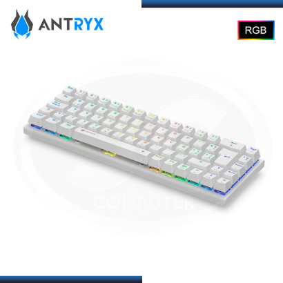 TECLADO ANTRYX MK825 TRIX WHITE SWITCH RED MECANICO INALAMBRICO (PN:AMK-825TXWRE-SP)