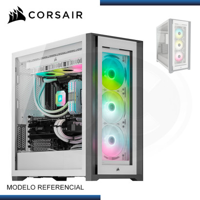 CASE CORSAIR ICUE 5000X RGB WHITE SIN FUENTE VIDRIO TEMPLADO USB 3.1/USB 3.0 (PN:CC-9011213-WW)