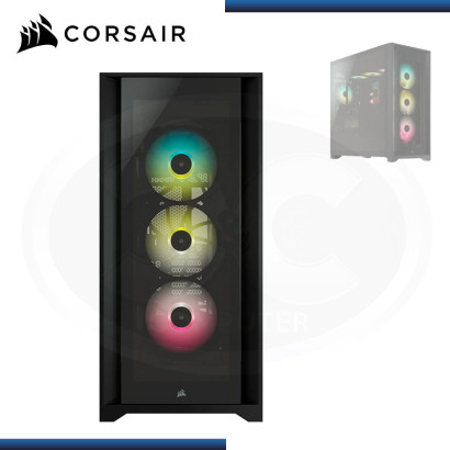 CASE CORSAIR ICUE 5000X RGB BLACK SIN FUENTE VIDRIO TEMPLADO USB 3.1/USB 3.0 (PN:CC-9011212-WW)
