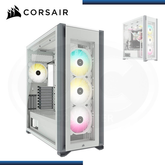 CASE CORSAIR ICUE 7000X RGB WHITE SIN FUENTE VIDRIO TEMPLADO USB 3.1/USB 3.0 (PN:CC-9011227-WW)