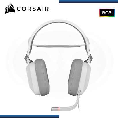 AUDIFONO CORSAIR HS80 RGB USB WHITE SONIDO ENVOLVENTE 7.1 CON MICROFONO (PN:CA-9011238-NA)