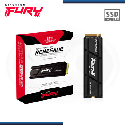 SSD 2TB KINGSTON FURY RENEGADE NVMe M.2 2280 Pcie 4.0 CON DISIPADOR (PN:SFYRDK/2000G)