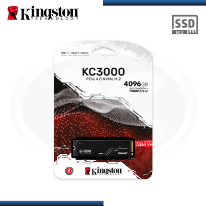 SSD 4TB KINGSTON KC3000 M.2 2280 NVMe PCIe 4.0 (PN:SKC3000D/4096G)