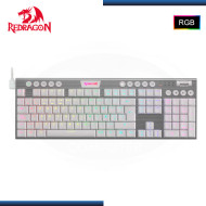 TECLADO REDRAGON HORUS FS WHITE RGB CON CABLE SWITCH RED SP (PN:K619W-RGB-SP)