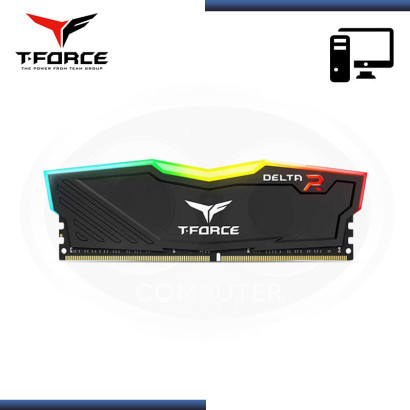 MEMORIA 8GB DDR4 T-FORCE DELTA RGB BLACK BUS 3200MHZ (PN:TF3D48G3200HC16F01)